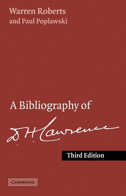 Warren Roberts, Paul Poplawski, Paul (University of Leicester) Poplawski - Bibliography of D. H. Lawrence, Häftad