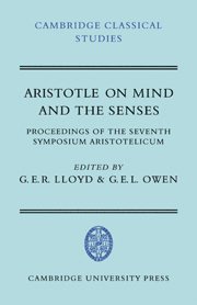 G. E. R. Lloyd, G. E. L. Owen - Aristotle on Mind and the Senses, Inbunden