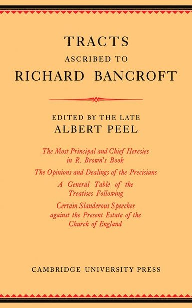 bokomslag Tracts Ascribed to Richard Bancroft