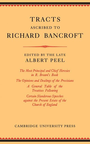 bokomslag Tracts Ascribed to Richard Bancroft