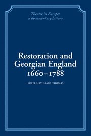 David Thomas - Restoration and Georgian England 1660-1788, Inbunden