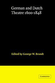 bokomslag German and Dutch Theatre, 1600-1848