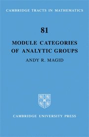 Andy R. Magid - Module Categories of Analytic Groups, Inbunden
