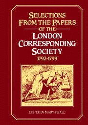 bokomslag Selections from the Papers of the London Corresponding Society 1792-1799