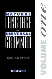 bokomslag Natural Language and Universal Grammar: Volume 1