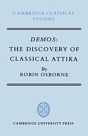 Robin Osborne, Oxford) Osborne, Robin (Magdalen College, Osborne Robin - Demos, Inbunden