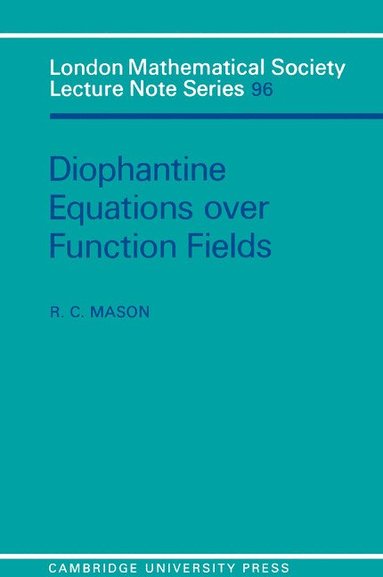 bokomslag Diophantine Equations over Function Fields