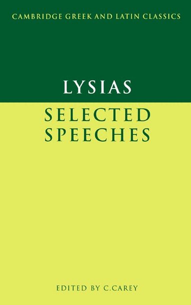 Lysias, Christopher Carey - Lysias: Selected Speeches, Häftad