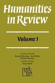Dworkin, New York Institute for the Hum, Ronald Dworkin, Karl Miller, Richard Sennett - Humanities in Review: Volume 1, Häftad