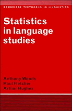 Anthony Woods, Paul Fletcher, Arthur Hughes - Statistics in Language Studies, Häftad