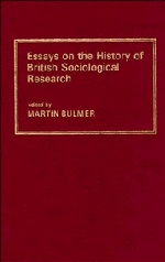 Essays on the History of British Sociological Research 1