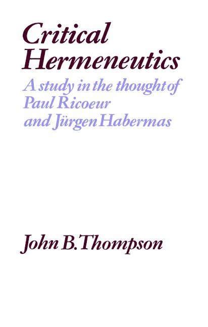 Critical Hermeneutics 1