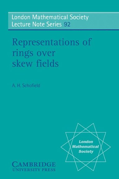 bokomslag Representations of Rings over Skew Fields