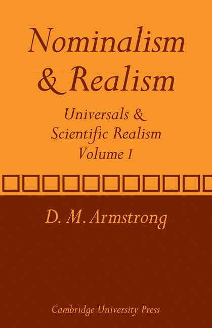 Nominalism and Realism: Volume 1 1