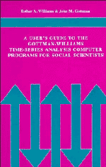 A User's Guide to the Gottman-Williams Time-Series Analysis Computer Programs for Social Scientists 1