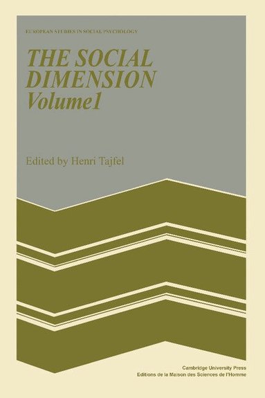 Henri Tajfel - The Social Dimension: Volume 1, Häftad