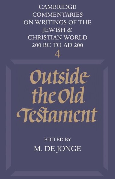 Marinus de Jonge - Outside the Old Testament, Häftad