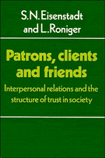 S. N. Eisenstadt, Luis Roniger - Patrons, Clients and Friends, Häftad