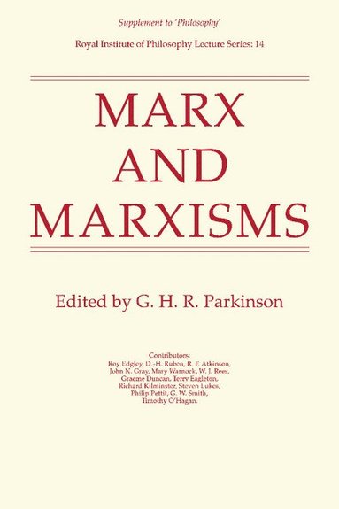bokomslag Marx and Marxisms