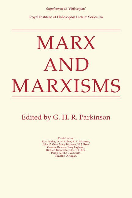 Marx and Marxisms 1