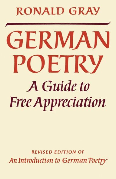 Ronald Gray - German Poetry, Häftad
