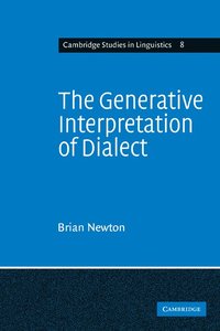 bokomslag The Generative Interpretation of Dialect