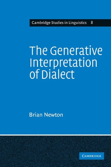 bokomslag The Generative Interpretation of Dialect