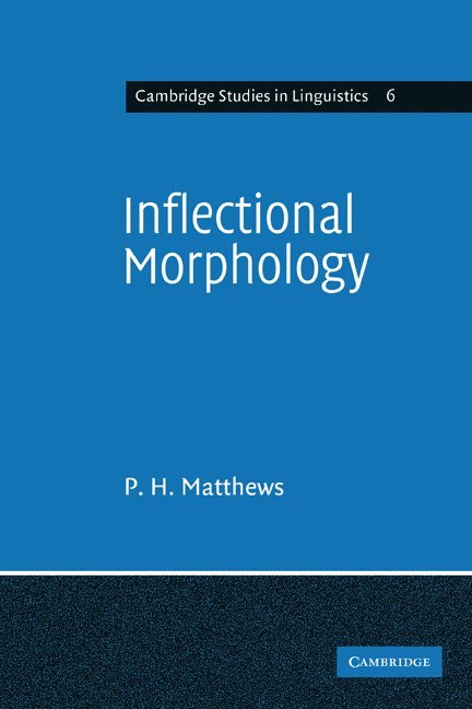 Inflectional Morphology 1
