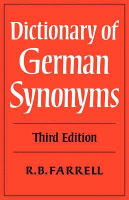 bokomslag Dictionary of German Synonyms