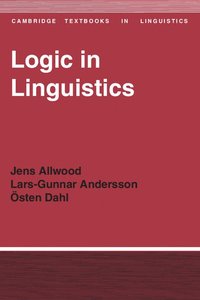 bokomslag Logic in Linguistics