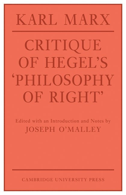 Critique of Hegel's 'Philosophy Of Right' 1