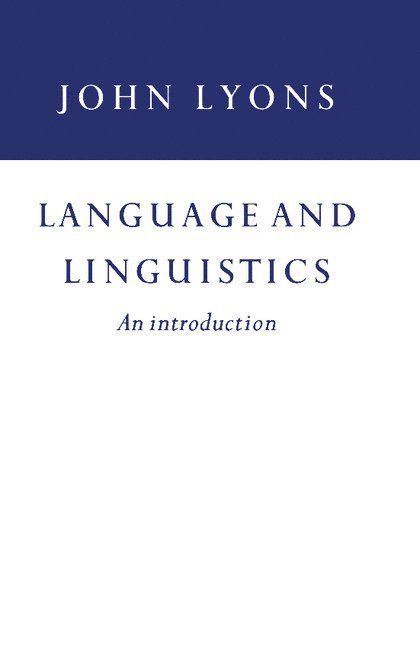 Language and Linguistics 1
