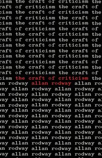 bokomslag The Craft of Criticism