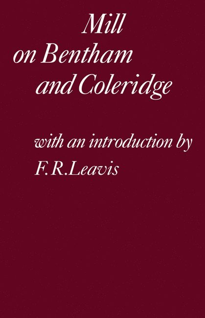 Mill on Bentham and Coleridge 1