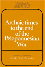 Archaic Times to the End of the Peloponnesian War 1