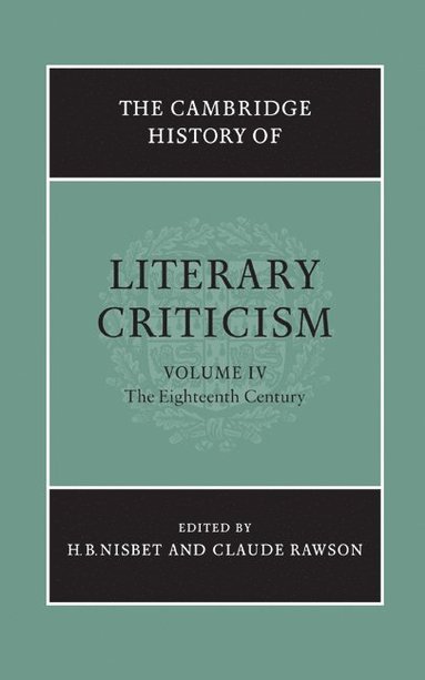 bokomslag The Cambridge History of Literary Criticism