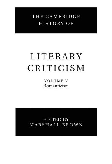 bokomslag The Cambridge History of Literary Criticism
