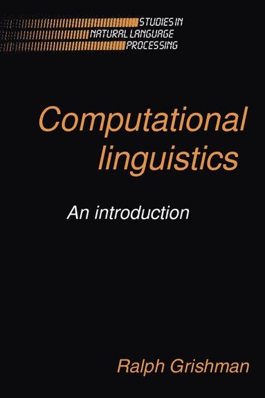 bokomslag Computational Linguistics