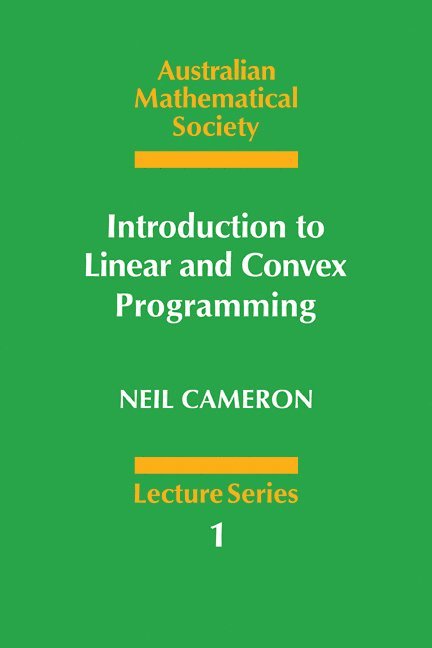 Introduction to Linear and Convex Programming 1