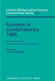 bokomslag Surveys in Combinatorics 1985