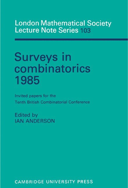 Surveys in Combinatorics 1985 1