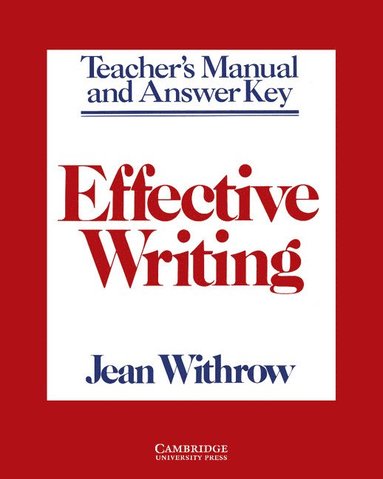 bokomslag Effective Writing Teacher's Manual