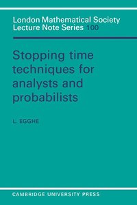 bokomslag Stopping Time Techniques for Analysts and Probabilists