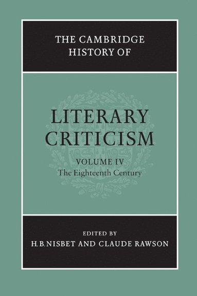 bokomslag The Cambridge History of Literary Criticism
