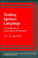 Nic Underhill - Testing Spoken Language, Inbunden