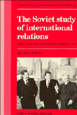 The Soviet Study of International Relations