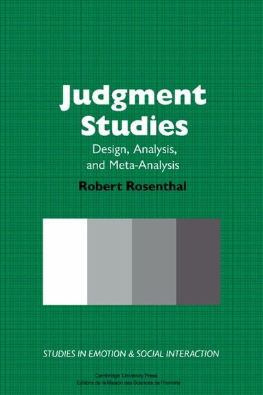 Robert Rosenthal, Keith Oatley - Judgment Studies, Inbunden