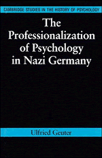 Ulfried Geuter - Professionalization of Psychology in Nazi Germany, Inbunden