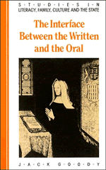 The Interface between the Written and the Oral 1
