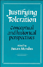 Susan Mendus - Justifying Toleration, Inbunden